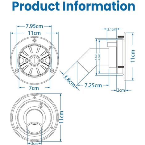 Okaywork - Adaptador De Llenado Para Tanque De Agua De Autocaravana - Tapa Con Conexión De Manguera, Rosca Gruesa 60mm