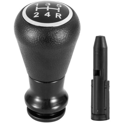 Pomo de cambio de marchas para Peugeot 206, Peugeot 207, Peugeot 307, Peugeot 308, 5 velocidades, adaptador de pluma para palanca de cambios, palanca de cambios de repuesto (negro)