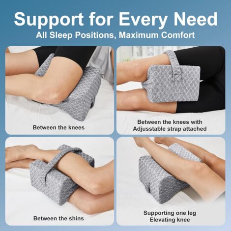 Almohada Ortopédica Para Piernas Y Rodillas – MillyBeas – Corazón Blanco, Bambú, Lavable A Máquina