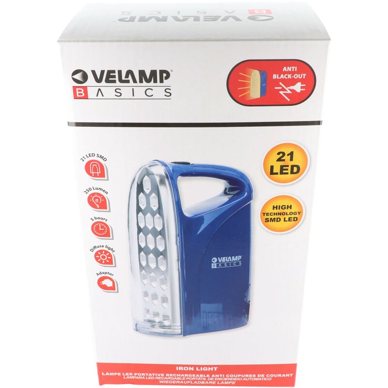 IRON LIGHT: Lampara recargable anti blackout,21 LED SMD