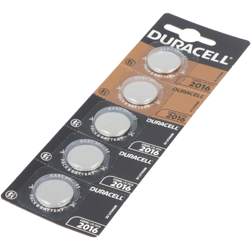5x Duracell CR2016 Lithium Batterie