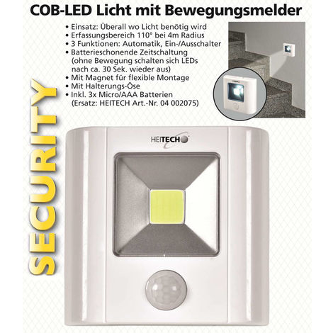 White COB LED Wandlicht Licht-Schalter Nachtlicht Magnet Batterie Schrank-Lampe