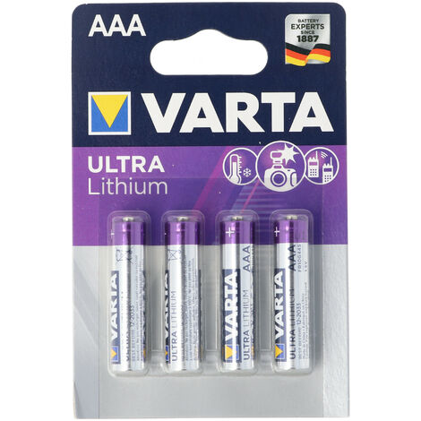Mignon Varta 4er 1,5V, Blister AA, Lithium Varta Batterien, Lithium 6106, Ultra