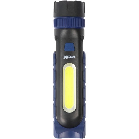 XCell Work Hochleistungs LED-Taschenlampe 2in1, Arbeitsleuchte, inkl. 3x  Micro AAA Batterien