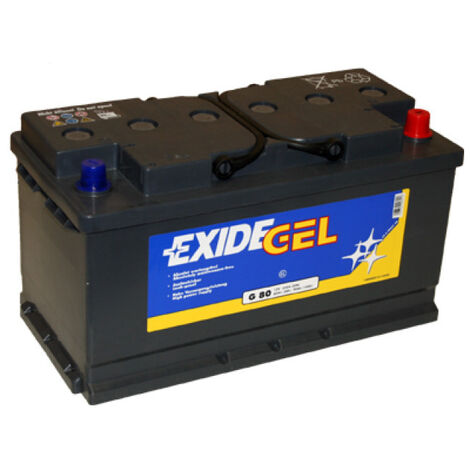 Exide ES900 (Replaces G80) 12V 80AH Gel Battery VRLA