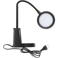 7W LED Schreibtischlampe mit Touchschalter und Stifthalter. Schwarz