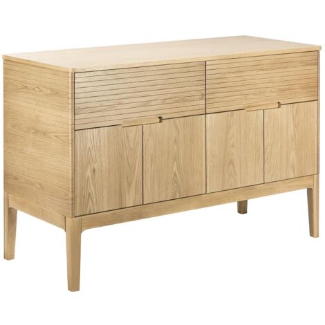 Mob-In – Meuble sous vasque 120 cm en chêne massif – Hauteur 78 cm – Profondeur 50 cm – 2 tiroirs avec fermeture progressive