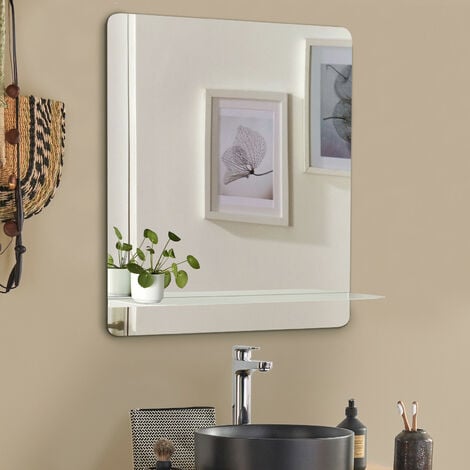 Miroir de salle de bain led tactile mural 3 en 1 éclairage blanc froid  chaud neutre anti buée miroir lumineux cosmétique de maquillage 110 x 70 cm  helloshop26 01_0000267 - Conforama
