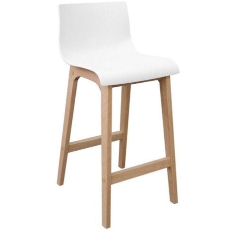 Lot de tabourets de bar en chêne 65cm TANNA