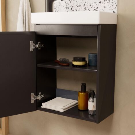 Meuble lave-mains LISA + robinet noir