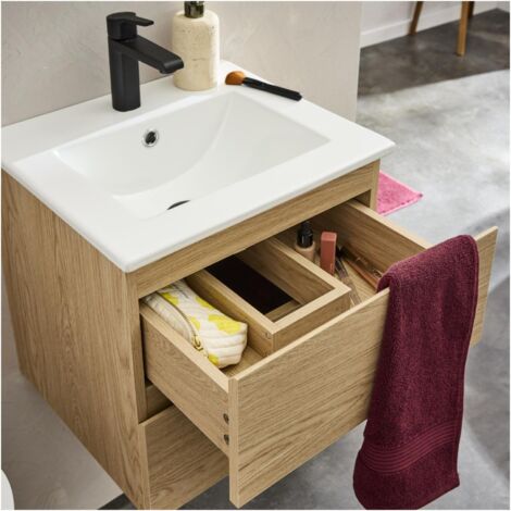 Ensemble meuble simple vasque SORRENTO 45 cm + robinet