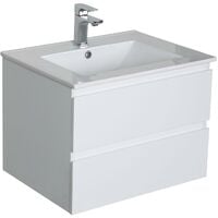 Meuble simple vasque blanc  60cm + vasque