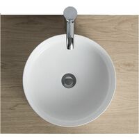 Vasque ronde à poser en céramique 37 cm DIEGO - Blanc