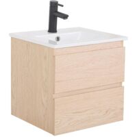 Meuble simple vasque SORRENTO 45 cm + vasque intégrée