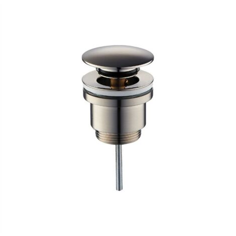 Vidange universelle ronde en acier inoxydable brossé click clack 1"1/4  Tecom (1/2)