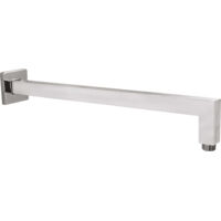 Bras de douche Square Plus avec rosace M 1/2" - Couleur : Chrome - Taille : 400 mm