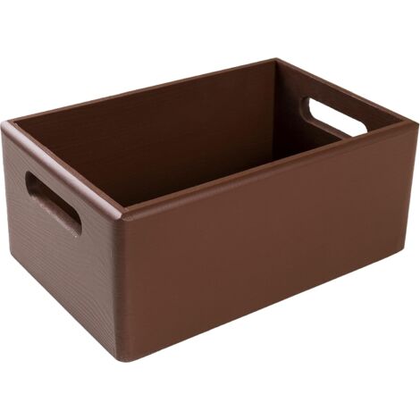 Cassetta Legno Con Manici 30x20x13 cm - Marrone