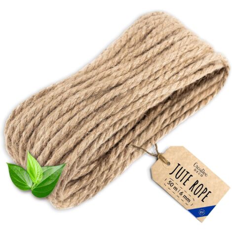 Corda in Juta Resistente e Durevole per Fai da Te 50m x 6mm