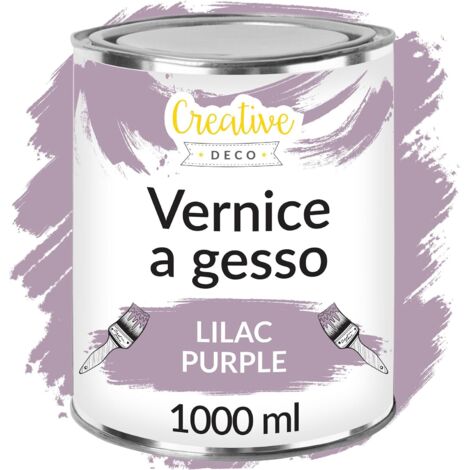 Creative Deco Vernice a gesso Lilla 1L Opaca e Lavabile per Mobili in Legno
