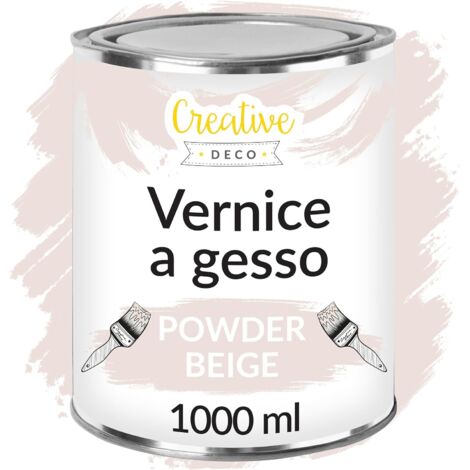 Creative Deco Vernice a gesso Beige Cipriato 1L Opaca e Lavabile per Mobili in Legno