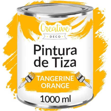 Creative Deco Pintura a la Tiza Mandarina 1L Mate y Lavable para Muebles de Madera