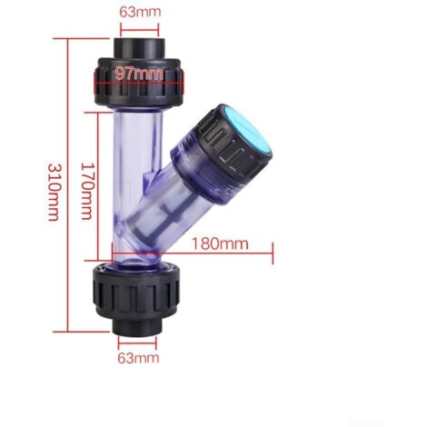 4 Inch Pvc Filter PVC Pipe Filter, Y-Type, 63mm Mesh Filter, PVC Aquarium Irrigation ...