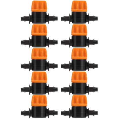 10pcs Irrigation Switch Valve 4/7 Irrigation Hose Connector Hose Connectors Plug Valve Suitable for Garden Farm (1/5)