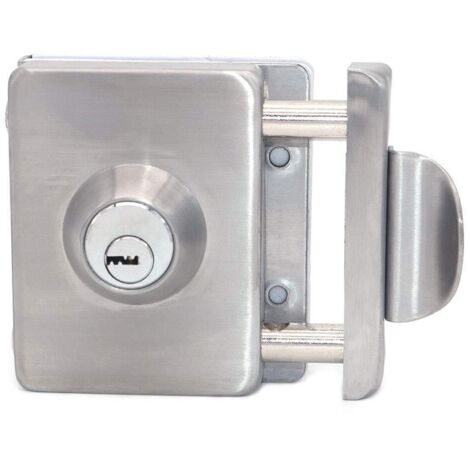 Double Glass Door Lock, Stainless Steel, Frameless Open Door Hooks for 10-12mm Thick Glass (1/5)