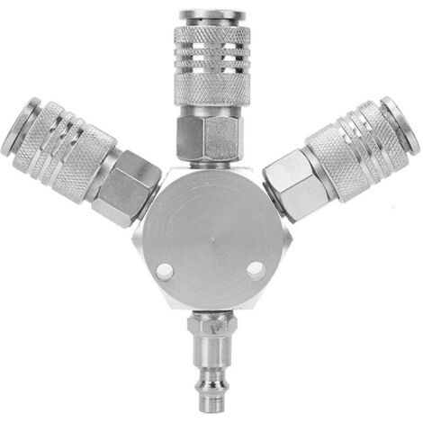 Way Pneumatic Manifold, 1/4'' F-NPT Pneumatic Connector, Air Hose Manifold Splitter Adapter, 12020mm Quick Connector (1/5)