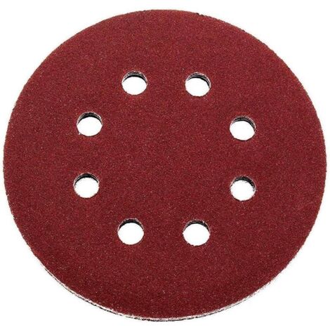 Professional sanding discs │ 60 pieces │ 8 holes │ Ø 125 mm │ Mixpack (10 x grit 40/60/80/120/180/240 each) │ for gravure orbital sanders │ Sanding sheets │ Sandpaper (1/5)