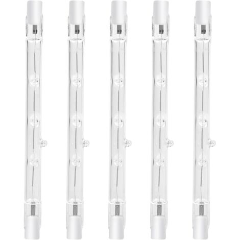 100W Dimmable R7s Halogen Bulb 118mm Warm White 2800K, 1500lm R7s Linear Spotlight AC 220-240V for Home, Work, Security, Streetlight, etc. (5 Pack) (1/5)