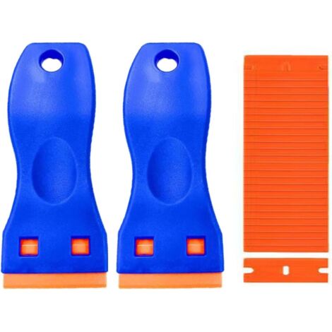 20pcs Mini Plastic Scraper with 20 Plastic Blades, Plastic Scraper, Adhesive Residue Remover for Removing Window Stickers, Car Stickers, Label Remover (1/5)