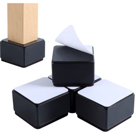 Bed risers, furniture risers, add 2 inches of height, 10,000 lb solid steel supports, riser for table, chair or sofa, set of 4 furniture risers (1/5)