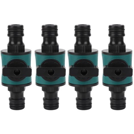 Garden Hose Connector, 4-Pack Hose Repair Connector, Garden Hose Connector, Hose Quick Connector, Garden Hose Shut-off Valve, for Irrigation Systems (1/5)