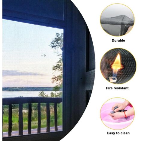 Window Mosquito Net 250cm x 120cm, Insect Screen, Roll-Up Mosquito Net ...