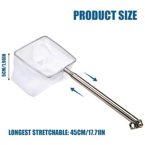 Stainless steel telescopic square fish net for catching small fish and ...