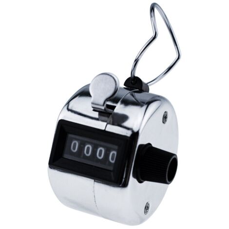 1 pack of silver hand counters with safety strap