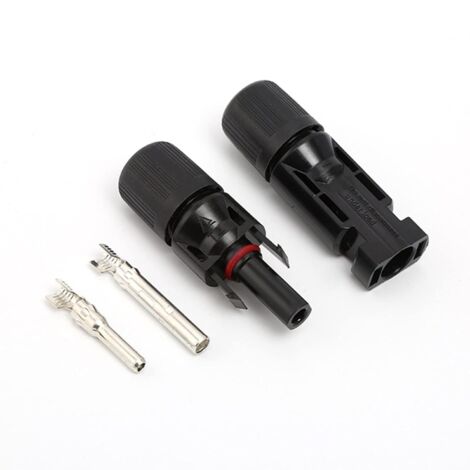 Pair of PV Cable Connectors, MC4 Solar Panel Connectors, IP67 Waterproof MC4 Male/Female Solar Connectors