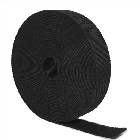 5M×20MM Reusable Nylon Cable Ties, Black Bike Cable Ties, Wire Ties, Home Office Cable Ties (1/5)