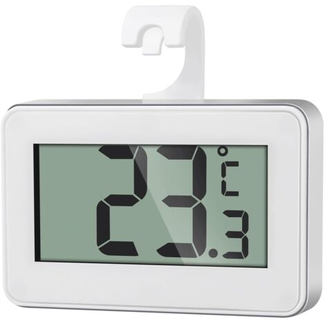 Mini Digital Refrigerator Thermometer, Magnetic Freezer Thermometer with Hook, Digital Refrigerator Thermometer for Home, Restaurants, Bars (1/5)