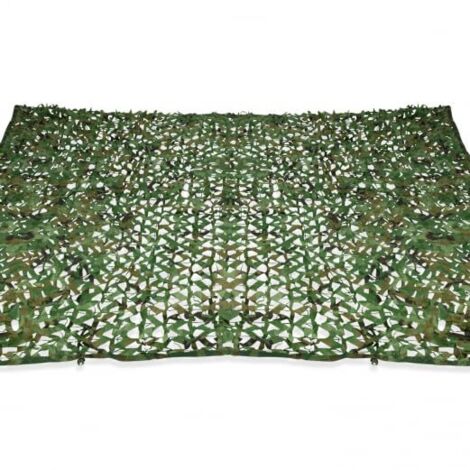 Rectangular shade sail with camouflage design, 3x4 m, green trellis (1/5)
