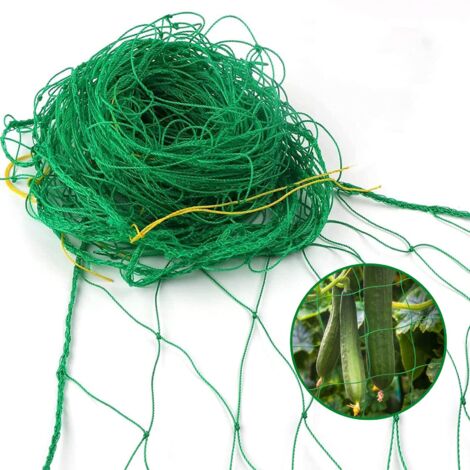 1.81.8m Climbing Plant Netting, Garden Trellis Netting, Plant Support Netting, Vegetable Garden Netting, Garden Trellis Netting with Large Mesh for Harvesting Cucumbers and Tomatoes [Green] (1/5)