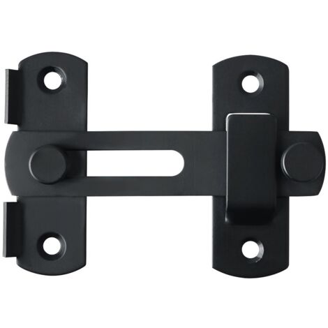Sliding Door Lock, Shutter Lock, Swing Door Lock, Latch with Screws for Door, Window, Cabinet and Garden, Matte Black Stainless Steel Finish (1/5)