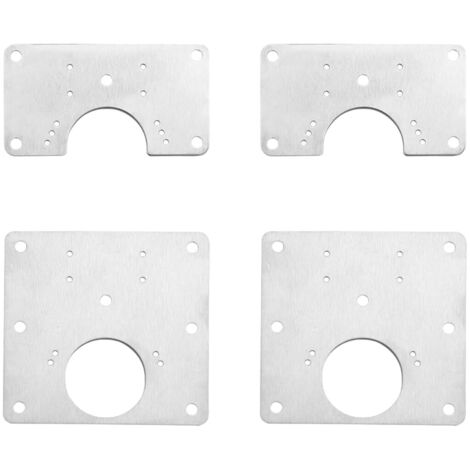 4pcs Cabinet Door Hinge Repair Plate, Hinge Repair Fixing Plate, Installation Plate, Used for Cabinet Doors, Wardrobes, Cupboards (1/5)