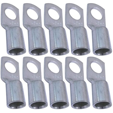Pack of 10 Tubular Electrical Eyelet Terminals - Eyelet - Ø8mm - Non ...