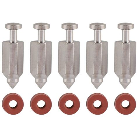 Carburetor Repair Needle, 5-Piece Carburetor Needle Seat Gasket Repair Kit for Briggs & Stratton 398188 Lawnmower Accessories Carburetor Needle (1/5)