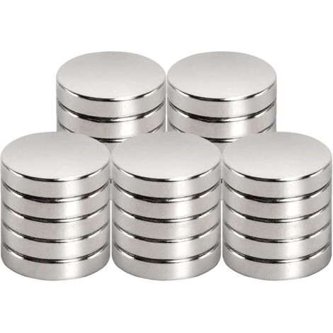 Neodymium Magnet 15mm Diameter x 3mm for Magnetic Board, Refrigerator, Whiteboard, Office, Whiteboard, Powerful Magnet (25 Pcs)