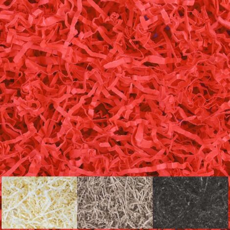 Shredded Kraft Paper Filler for Gift Packaging – 200 g Red