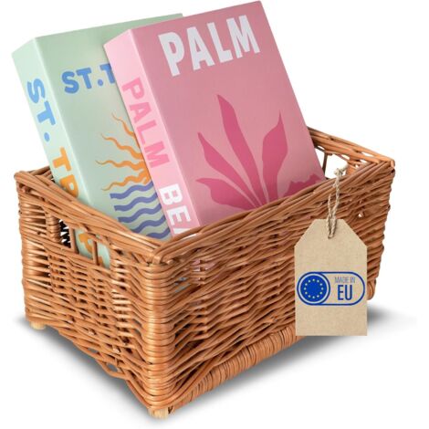 Natural Wicker Storage Basket - 30 x 20 x 16 cm