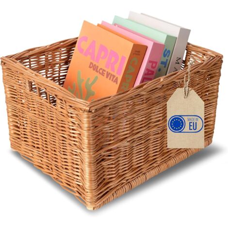 Natural Wicker Storage Basket - 40 x 30 x 24 cm